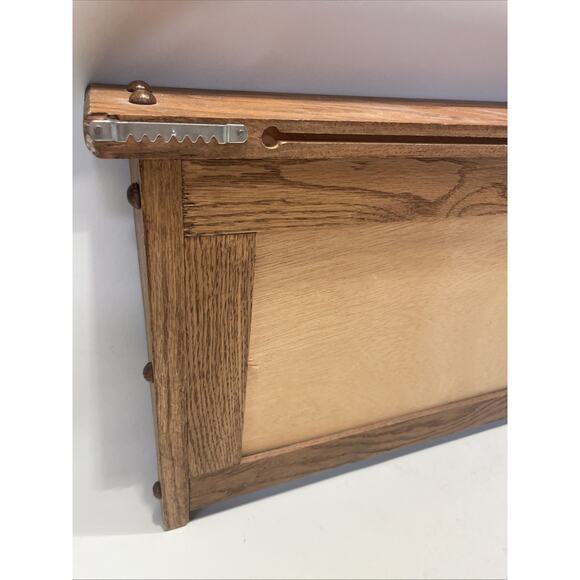 Oak Wooden Shelf Coat Hanger Country Style With Summer Garden Wall Paper Back - Picture 4 of 13